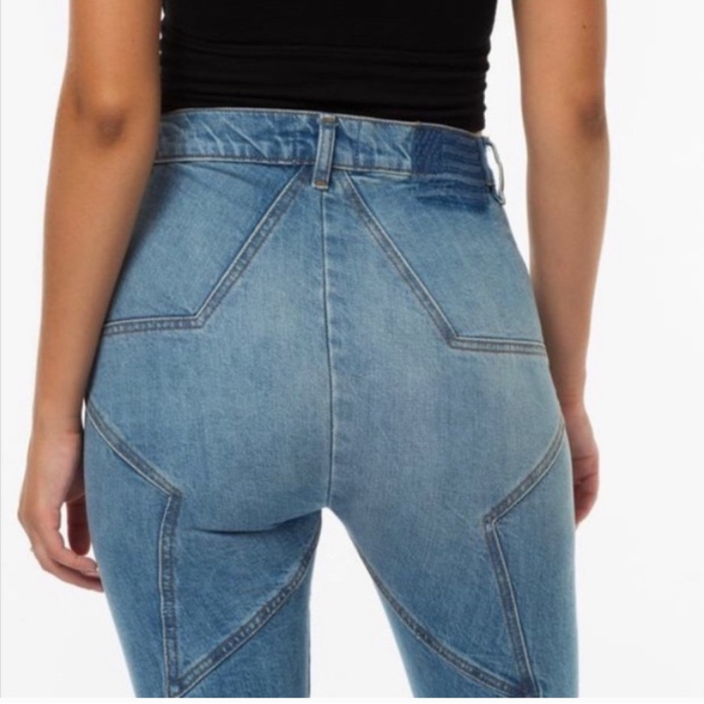 REVICE Venus star bum front seam denim jeans light blue size 25